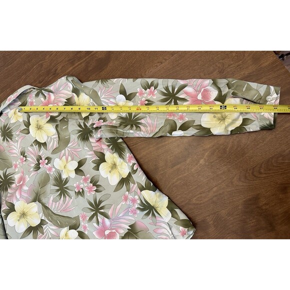 Pendleton Cardigan Women's 8 Floral Grandma Core Silk Blend Button Up Tropical - Picture 7 of 10